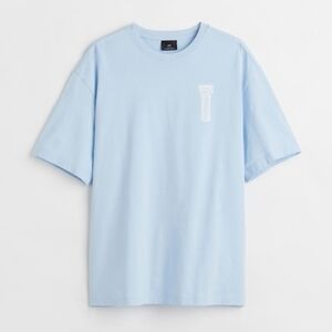 H&M Renaissance Aesthetic Statue Michelangelo | Baby Blue & White| T-Shirt